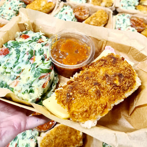 Crunchy kipfilet met zuiderse puree