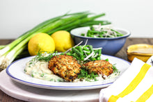 Afbeelding laden  in gallerij, Visballetjes met zomerse puree en salade