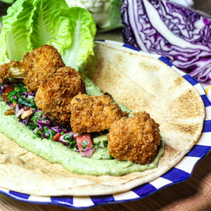 Wrap met bloemkoolnuggets en sla (V)
