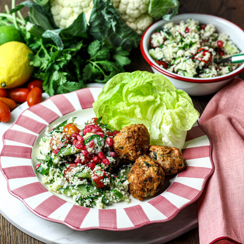 Couscoussalade met zalmballetjes en tzatziki (18/08-24/08)