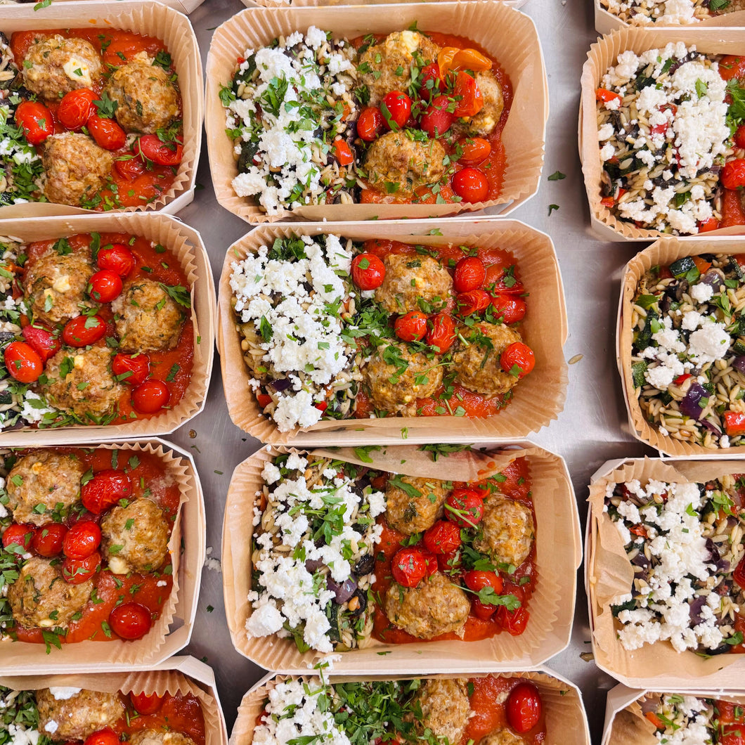 Meatballs met zuiderse orzo