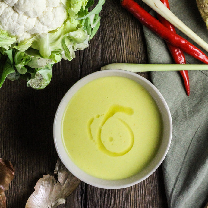 Bloemkool-prei soep met curry